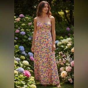 Boden Colorful Print Maxi Dress | Brand New